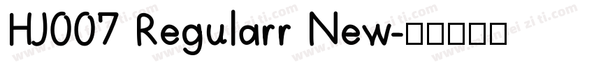 HJ007 Regularr New字体转换